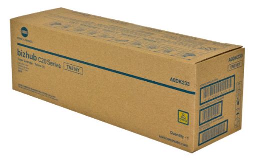 Picture of Konica Minolta A0DK233 (TN-318Y) Yellow Toner Cartridge (8000 Yield)