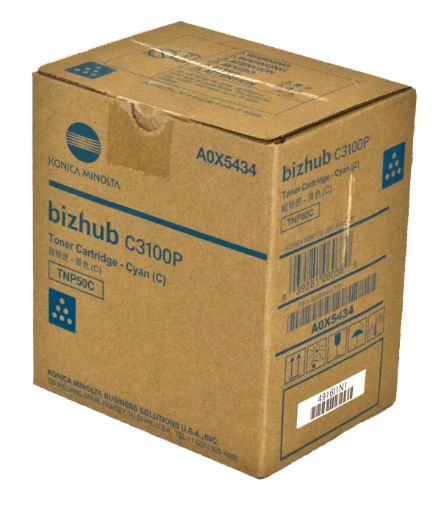 Picture of Konica Minolta A0X5434 (TNP50C) Cyan Toner Cartridge (6000 Yield)