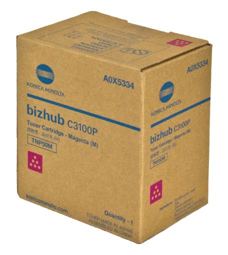 Picture of Konica Minolta A0X5334 (TNP50M) Magenta Toner Cartridge (6000 Yield)