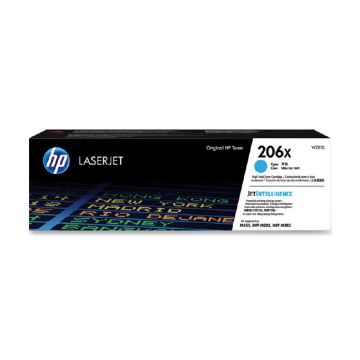 Show details for HP W2111X (HP 206X) High Yield Cyan Toner Cartridge (2450 Yield) Picture of HP W2111X (HP 206X) High Yield Cyan Toner Cartridge (2450 Yield)