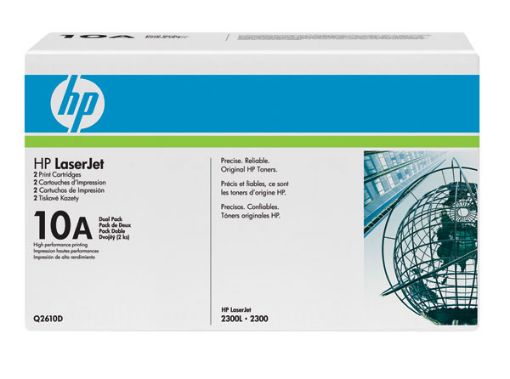 Picture of HP Q2610AD (HP 10A) Black Toner Cartridges (2 pack) (6000 Yield)