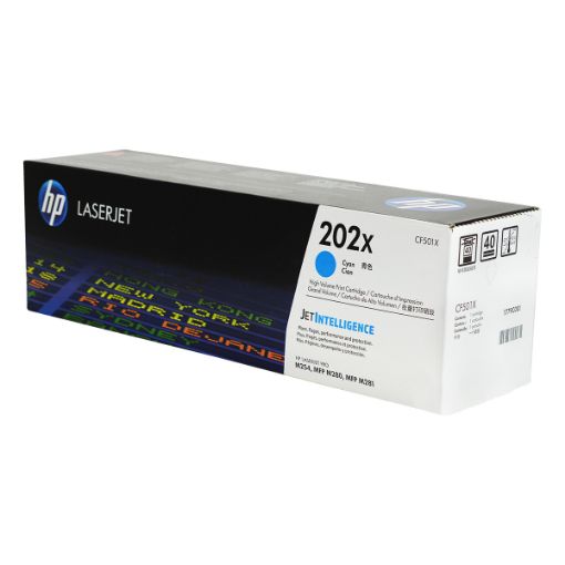 Picture of HP CF501X (HP 202X, Cartridge 054HC) High Yield Cyan Toner Cartridge (2500 Yield)