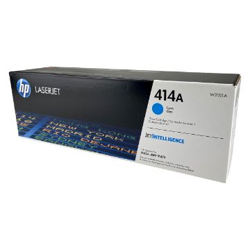 Show details for HP W2021A (HP 414A) Cyan Toner Cartridge (2100 Yield) Picture of HP W2021A (HP 414A) Cyan Toner Cartridge (2100 Yield)
