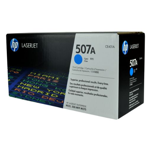 Picture of HP CE401A (HP 507A) Cyan Toner Cartridge (7000 Yield)