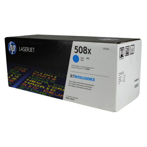 Picture of HP CF361X (HP 508X) High Yield Cyan Toner Cartridge (9500 Yield)