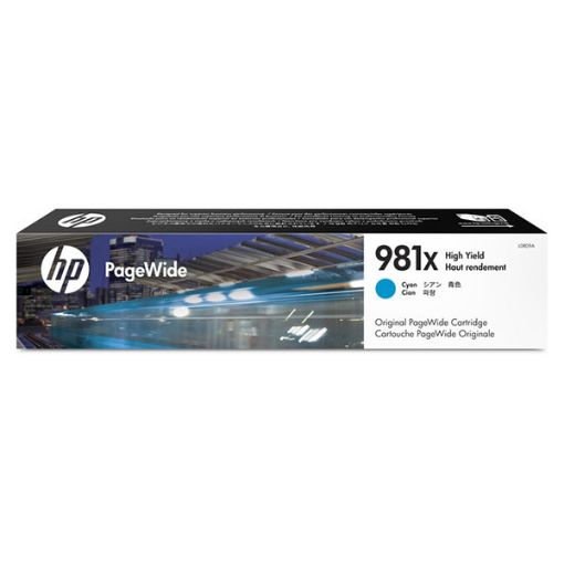 Picture of HP L0R09A (HP 981X) High Yield Cyan Pagewide Inkjet Cartridge (10000 Yield)