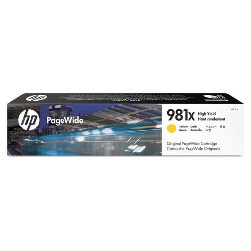 Picture of HP L0R11A (HP 981X) High Yield Yellow Pagewide Inkjet Cartridge (10000 Yield)