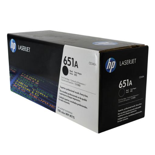 Picture of HP CE340A (HP 651A) Black Toner Cartridge (13500 Yield)