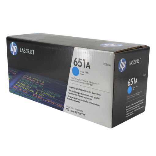 Picture of HP CE341A (HP 651A) Cyan Toner Cartridge (16000 Yield)