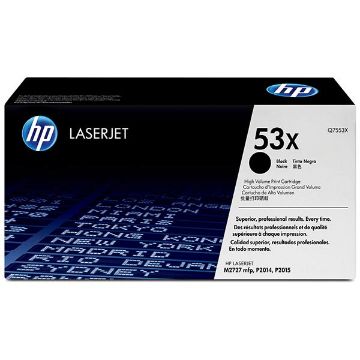 Show details for HP Q7553X (HP 53X) High Yield Black Toner Cartridge (7000 Yield) Picture of HP Q7553X (HP 53X) High Yield Black Toner Cartridge (7000 Yield)