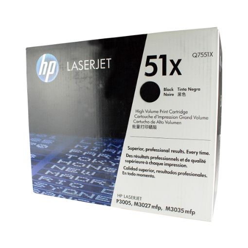 Picture of HP Q7551X (HP 51X) High Yield Black Toner Cartridge (13000 Yield)