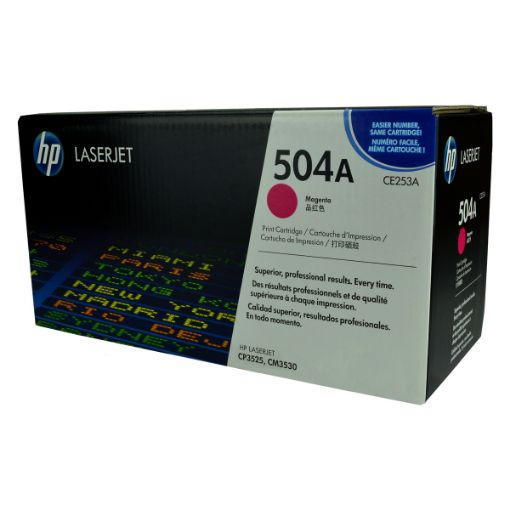 Picture of HP CE253A (HP 504A) Magenta Toner Cartridge (7000 Yield)