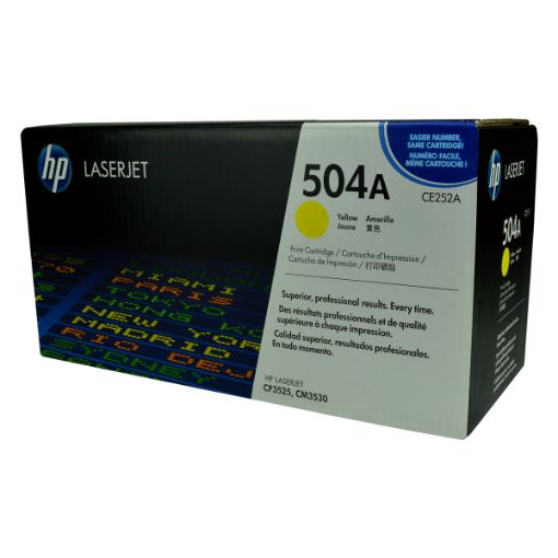 Picture of HP CE252A (HP 504A) Yellow Toner Cartridge (7000 Yield)