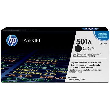 Show details for HP Q6470A (HP 501A) Black Toner Cartridge (6000 Yield) Picture of HP Q6470A (HP 501A) Black Toner Cartridge (6000 Yield)