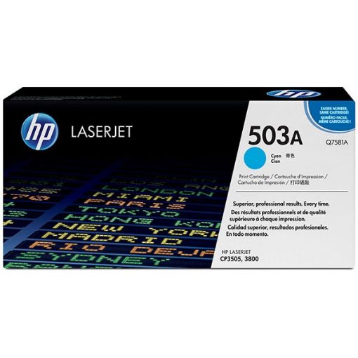 Picture of HP Q7581A (HP 503A) Cyan Toner Cartridge (6000 Yield)