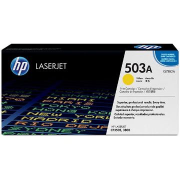 Show details for HP Q7582A (HP 503A) Yellow Toner Cartridge (6000 Yield) Picture of HP Q7582A (HP 503A) Yellow Toner Cartridge (6000 Yield)