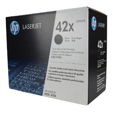 Show details for HP Q5942X (HP 42X) High Yield Black Toner Cartridge (20000 Yield) Picture of HP Q5942X (HP 42X) High Yield Black Toner Cartridge (20000 Yield)