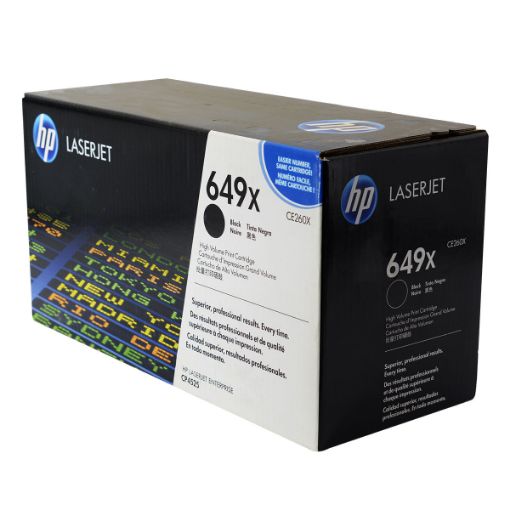 Picture of HP CE260X (HP 649X) High Yield Black Laser Toner Cartridge (17000 Yield)