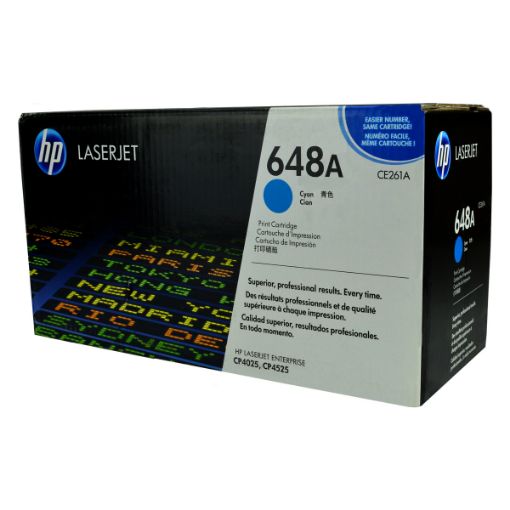 Picture of HP CE261A (HP 648A) Cyan Laser Toner Cartridge (11000 Yield)