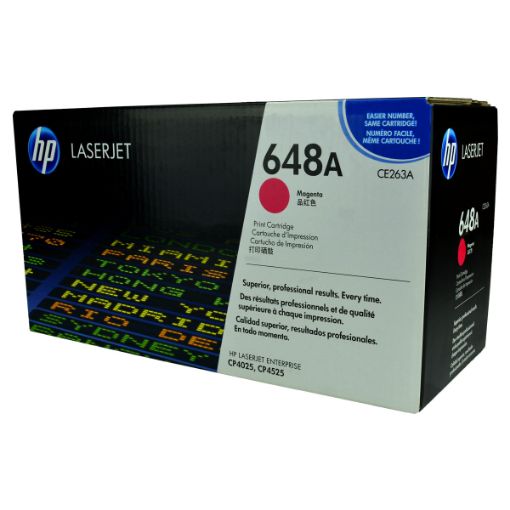 Picture of HP CE263A (HP 648A) Magenta Laser Toner Cartridge (11000 Yield)