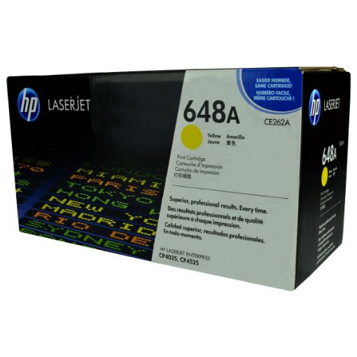 Picture of HP CE262A (HP 648A) Yellow Laser Toner Cartridge (11000 Yield)