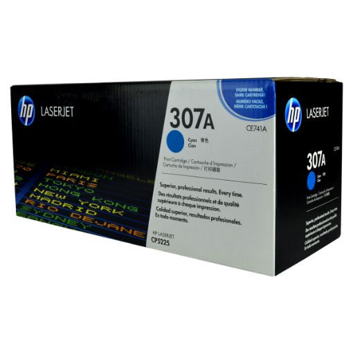 Picture of HP CE741A (HP 307A) Cyan Laser Toner Cartridge (7300 Yield)