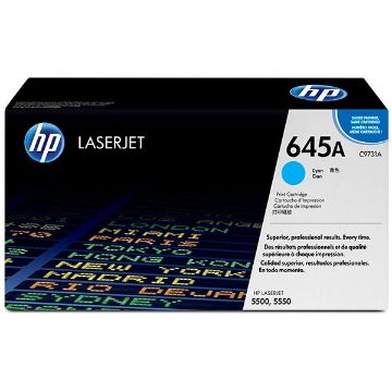 Show details for HP C9731A (HP 645A) Cyan Toner Cartridge (12000 Yield) Picture of HP C9731A (HP 645A) Cyan Toner Cartridge (12000 Yield)