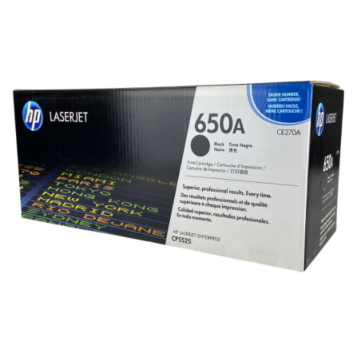 Picture of HP CE270A (HP 650A) Black Laser Toner Cartridge (13500 Yield)