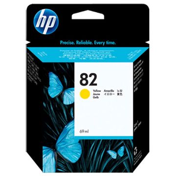 Show details for HP C4913A (HP 82) Yellow Inkjet Cartridge (69 Yield) Picture of HP C4913A (HP 82) Yellow Inkjet Cartridge (69 Yield)