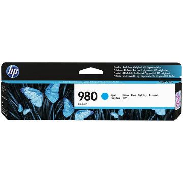 Show details for HP D8J07A (HP 980) Cyan Ink Cartridge (6600 Yield) Picture of HP D8J07A (HP 980) Cyan Ink Cartridge (6600 Yield)