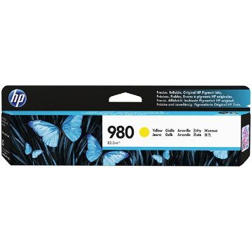 Show details for HP D8J09A (HP 980) Yellow Ink Cartridge (6600 Yield) Picture of HP D8J09A (HP 980) Yellow Ink Cartridge (6600 Yield)