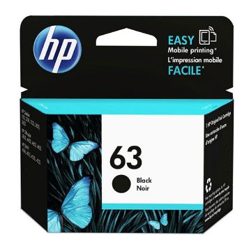 Show details for HP F6U62AN (HP 63) Black Ink Cartridge (190 Yield) Picture of HP F6U62AN (HP 63) Black Ink Cartridge (190 Yield)