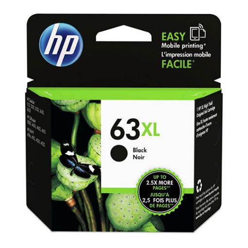 Picture of HP F6U64AN (HP 63XL Bk) High Yield Black Inkjet Cartridge (480 Yield)