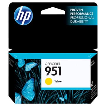 Show details for HP CN052AN (HP 950, HP 951) Yellow Inkjet Cartridge (700 Yield) Picture of HP CN052AN (HP 950, HP 951) Yellow Inkjet Cartridge (700 Yield)