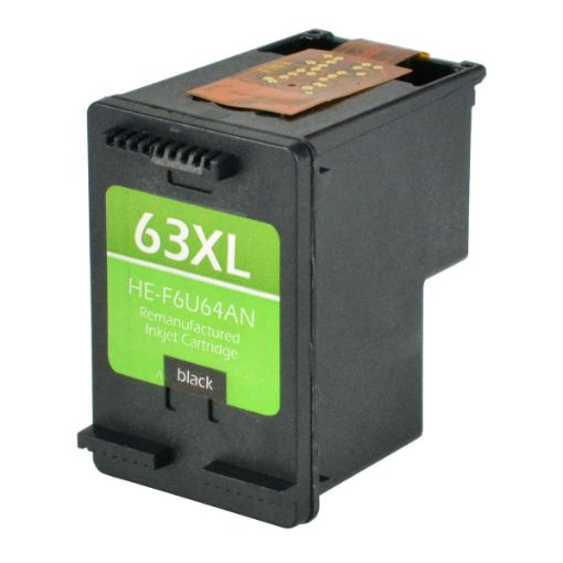 Picture of Remanufactured F6U64AN (HP 63XL Bk) High Yield Black Inkjet Cartridge (480 Yield)