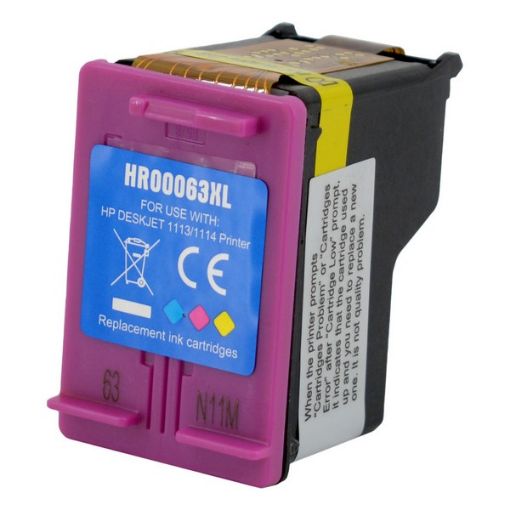 Picture of Compatible F6U63AN (HP 63XL C) High Yield Tri-Color Inkjet Cartridge (330 Yield), With 3 Refill Tank