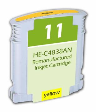 Show details for Remanufactured C4838A (HP 11) Yellow Ink Cartridge (1750 Yield) Picture of Remanufactured C4838A (HP 11) Yellow Ink Cartridge (1750 Yield)