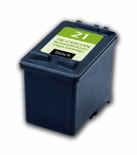 Picture of Remanufactured C9351AN (HP 21) Black Inkjet Cartridge (190 Yield)