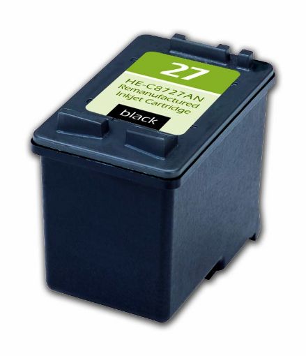 Picture of Remanufactured C8727AN (HP 27) Black Inkjet Cartridge (280 Yield)