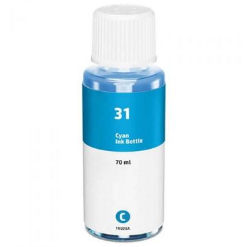 Show details for Compatible 1VU26AN (HP 31) Cyan Ink Bottle (8000 Yield) Picture of Compatible 1VU26AN (HP 31) Cyan Ink Bottle (8000 Yield)