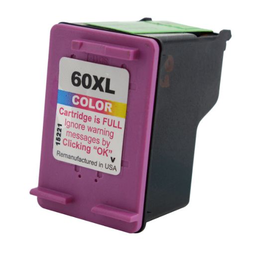 Picture of Remanufactured CC644WN (HP 60) High Yield Tri-Color Inkjet Cartridge (450 Yield)