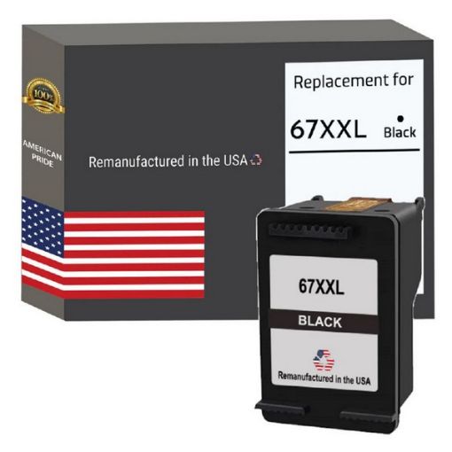 Picture of Remanufactured 3YM59AN (HP 67XXL) Extra High Yield Black Inkjet Cartridge (400 Yield)