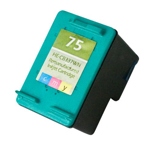 Picture of Remanufactured CB337WN (HP 75) Tri-Color Inkjet Cartridge (170 Yield)