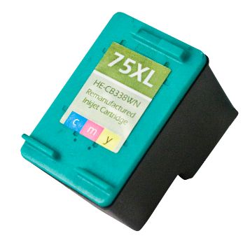 Show details for Remanufactured CB338WN (HP 75) High Yield Tri-Color Inkjet Cartridge (520 Yield) Picture of Remanufactured CB338WN (HP 75) High Yield Tri-Color Inkjet Cartridge (520 Yield)