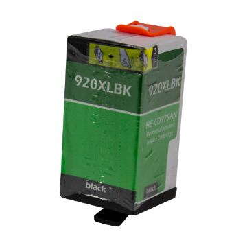 Show details for Remanufactured CD975AN (HP 920XL) High Yield Black Inkjet Cartridge (1800 Yield) With SCC Chip Picture of Remanufactured CD975AN (HP 920XL) High Yield Black Inkjet Cartridge (1800 Yield) With SCC Chip