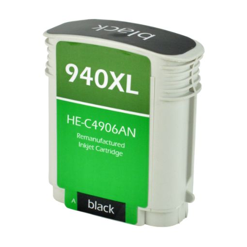 Picture of Remanufactured C4906AN (HP 940XL) Black Inkjet Cartridge (2200 Yield) With SCC Chip