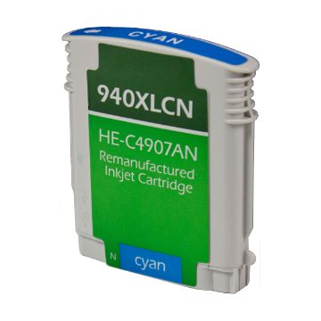 Show details for Remanufactured C4907AN (HP 940XL) Cyan Inkjet Cartridge (1400 Yield) With SCC Chip Picture of Remanufactured C4907AN (HP 940XL) Cyan Inkjet Cartridge (1400 Yield) With SCC Chip