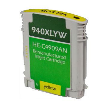 Show details for Remanufactured C4909AN (HP 940XL) Yellow Inkjet Cartridge (1400 Yield) With SCC Chip Picture of Remanufactured C4909AN (HP 940XL) Yellow Inkjet Cartridge (1400 Yield) With SCC Chip