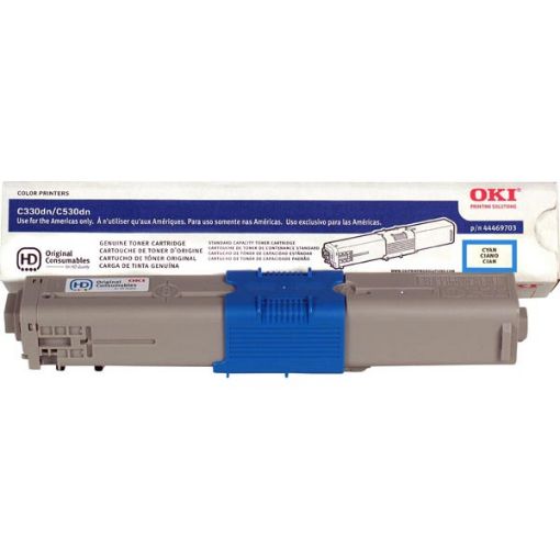 Picture of Okidata 44469703 Cyan Toner Cartridge (3000 Yield)