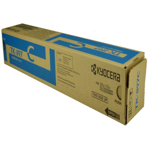 Picture of Kyocera Mita 1T02K0CUS0 (TK-897C, TK-899C) Cyan Toner Cartridge (6000 Yield)